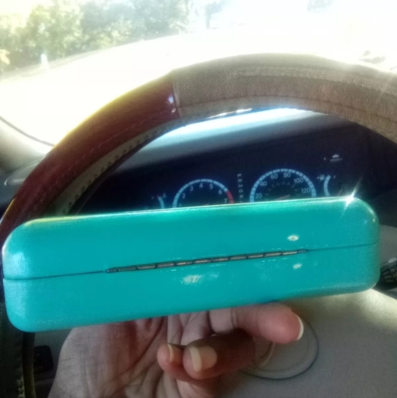 Vintage Tiffany Patent Leather Eyeglass Case Hard Shell - Picture 4 of 12